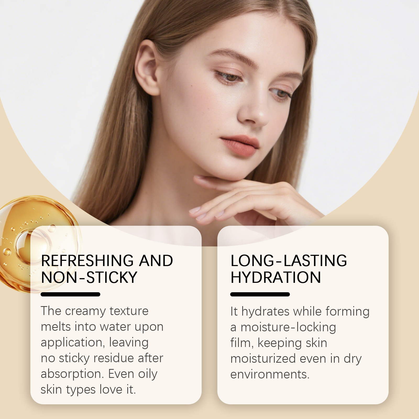 Rice Moisturizing Facial Cream Nourishes Hydrated Skin Portable Reapply Design For Business Trip Outings