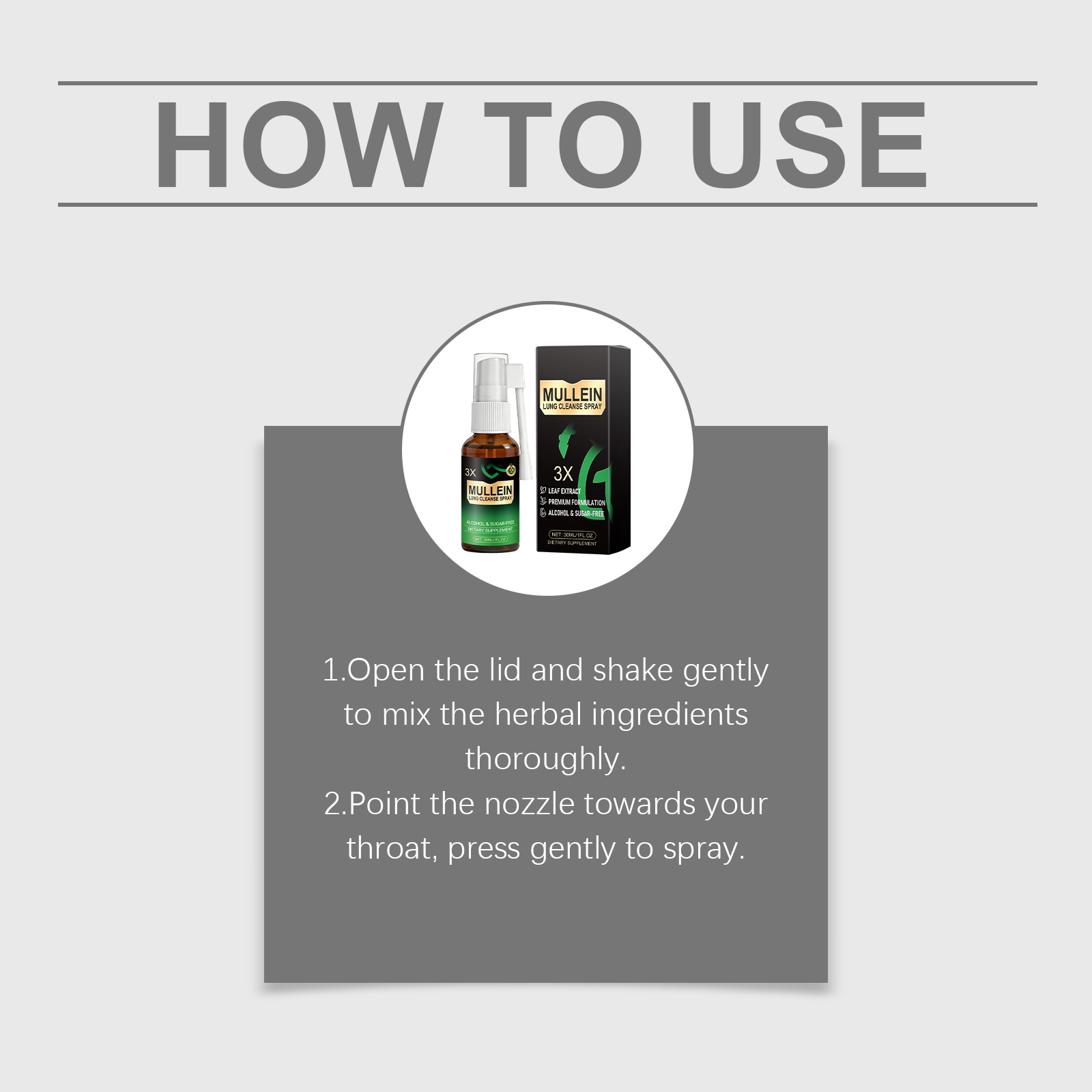 Mullein Body Care Spray Mild Formula Gentle Care Improve Body Condition Daily Dietary Nourish Supplement Skin