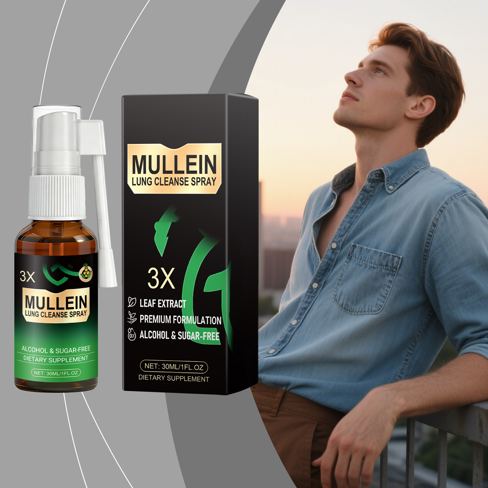 Mullein Body Care Spray Mild Formula Gentle Care Improve Body Condition Daily Dietary Nourish Supplement Skin