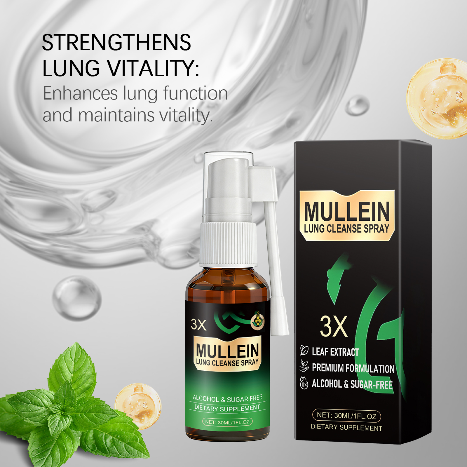 Mullein Body Care Spray Mild Formula Gentle Care Improve Body Condition Daily Dietary Nourish Supplement Skin