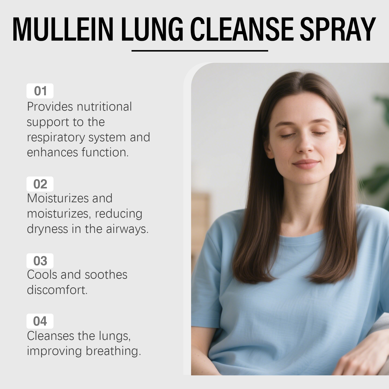 Mullein Body Care Spray Mild Formula Gentle Care Improve Body Condition Daily Dietary Nourish Supplement Skin