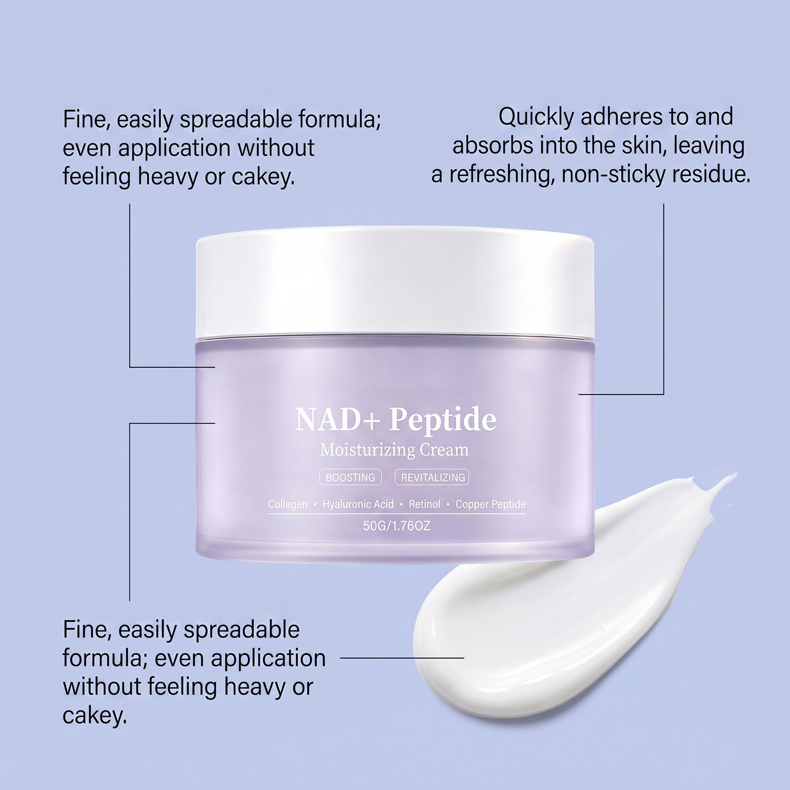 Moisturizing Cream Gentle Nourish Soft Fine Texture Easy Glide Fresh Non Sticky Face Body Skin