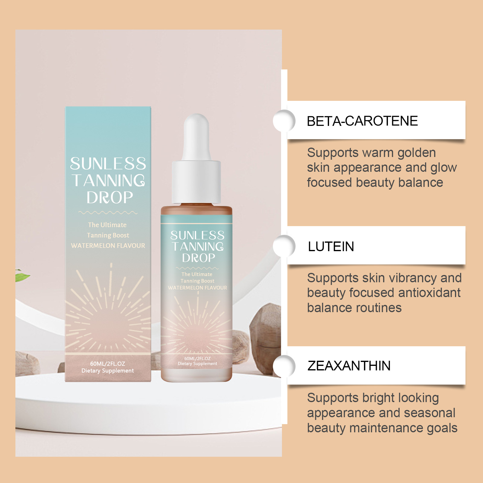 Bronzing Drops Mild Nourishing Soft Hydrating Create Bronze Wheat Skin Body Care Lotion Deep Moisturizing Gentle