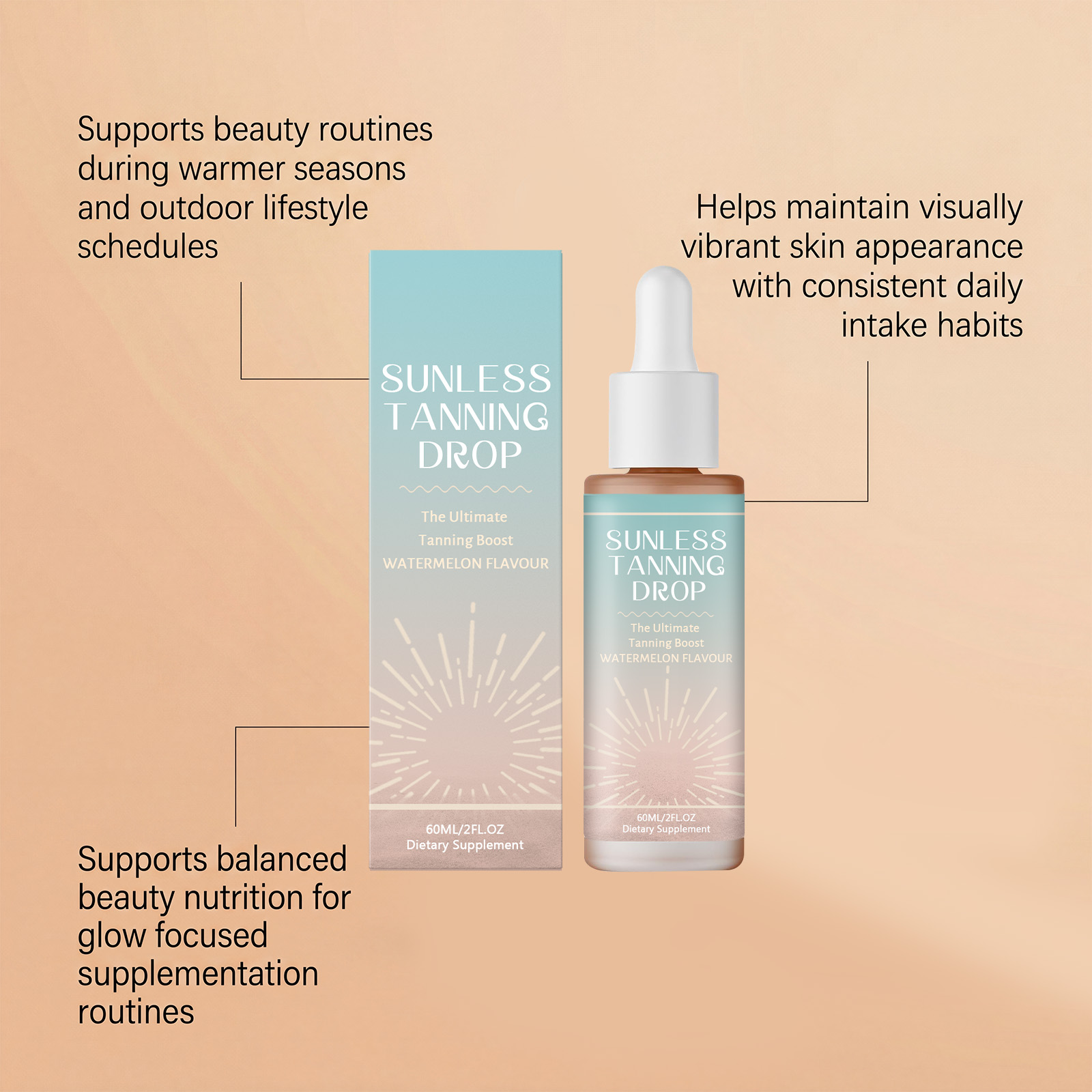 Bronzing Drops Mild Nourishing Soft Hydrating Create Bronze Wheat Skin Body Care Lotion Deep Moisturizing Gentle