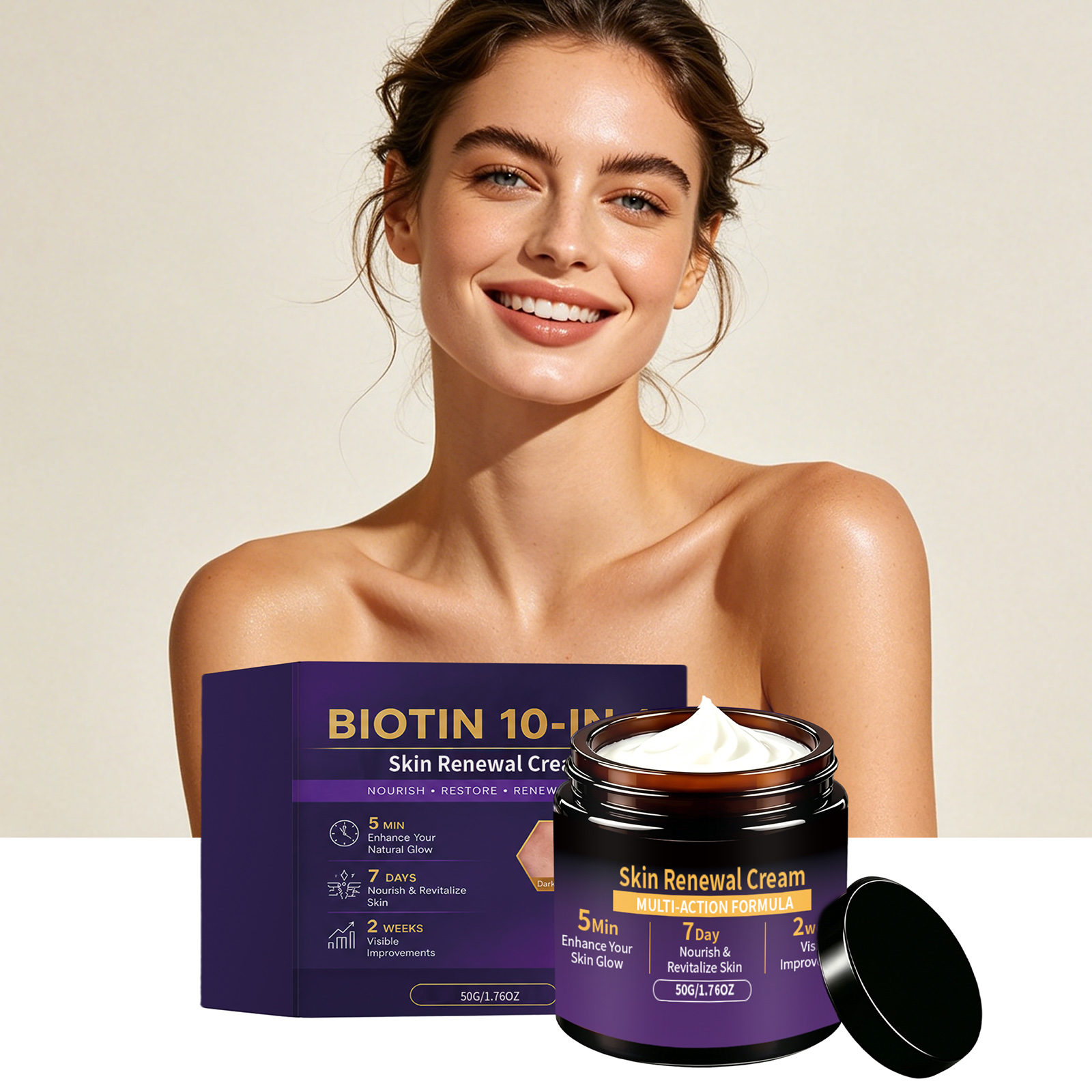 Skin Care Cream Mild Hydrating Moisturizing Easy Smearing Daily Body Skin Maintenance Lotion