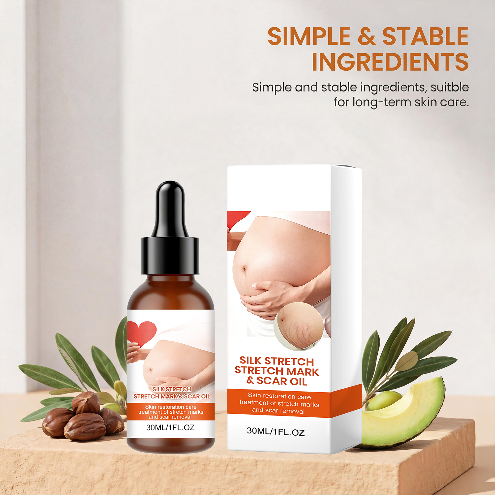 Body Care Oil For Women Moisturize Soften Hydrate Belly Skin Home Daily External