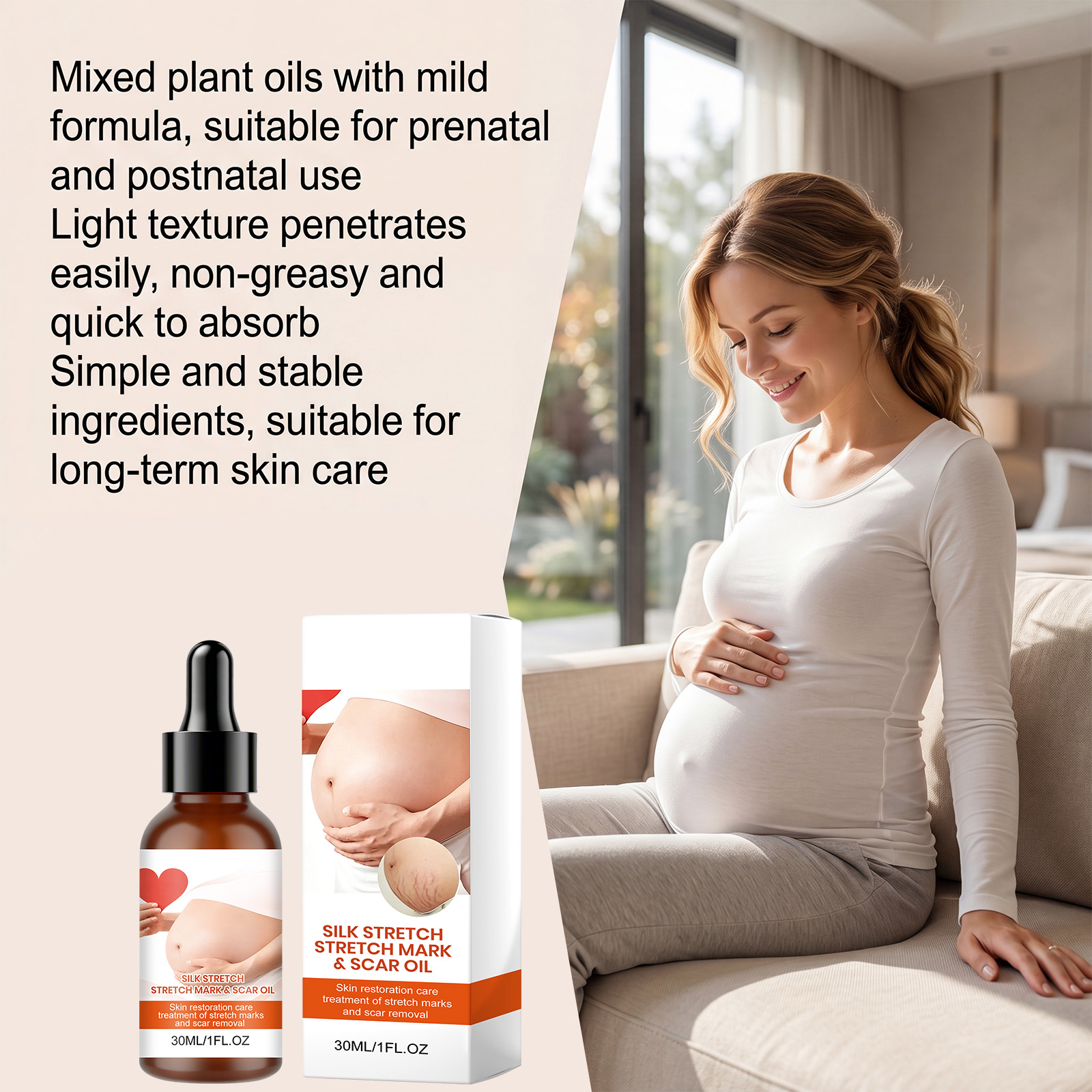 Body Care Oil For Women Moisturize Soften Hydrate Belly Skin Home Daily External