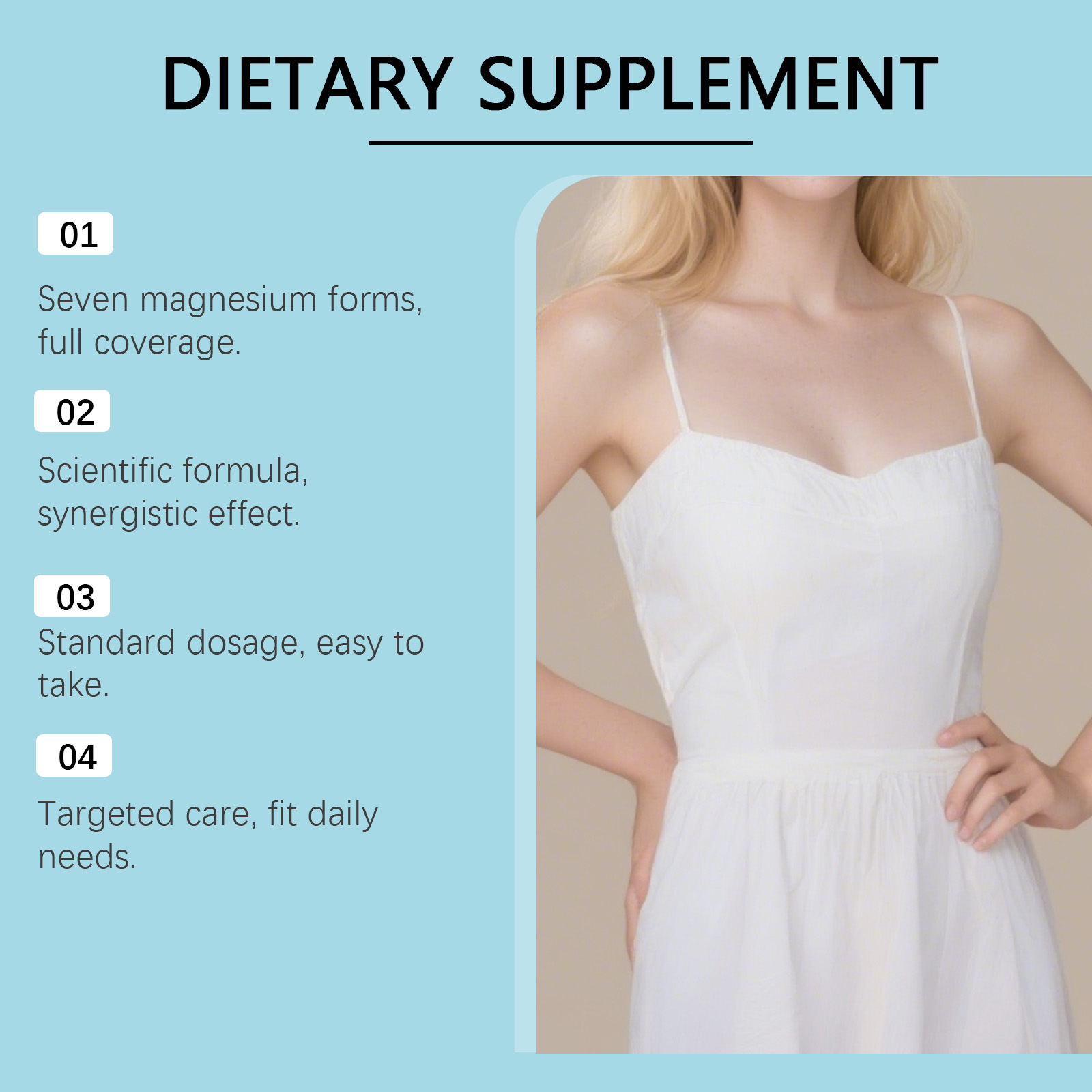 Luxury Magnesium Balanced Care Capsule Mild Formula Nourish Body Nutrition Supplement Daily Care