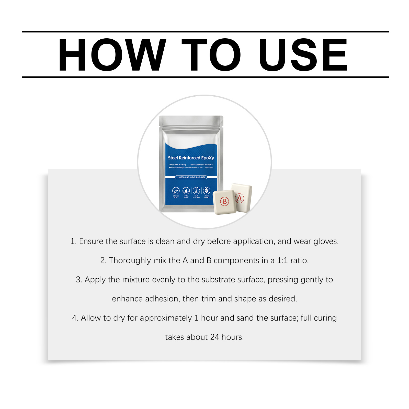 Multi Functional Ab Repair Glue Convenient Industrial Household Adhesive Metal Plastic Wood Crack Universal Mending