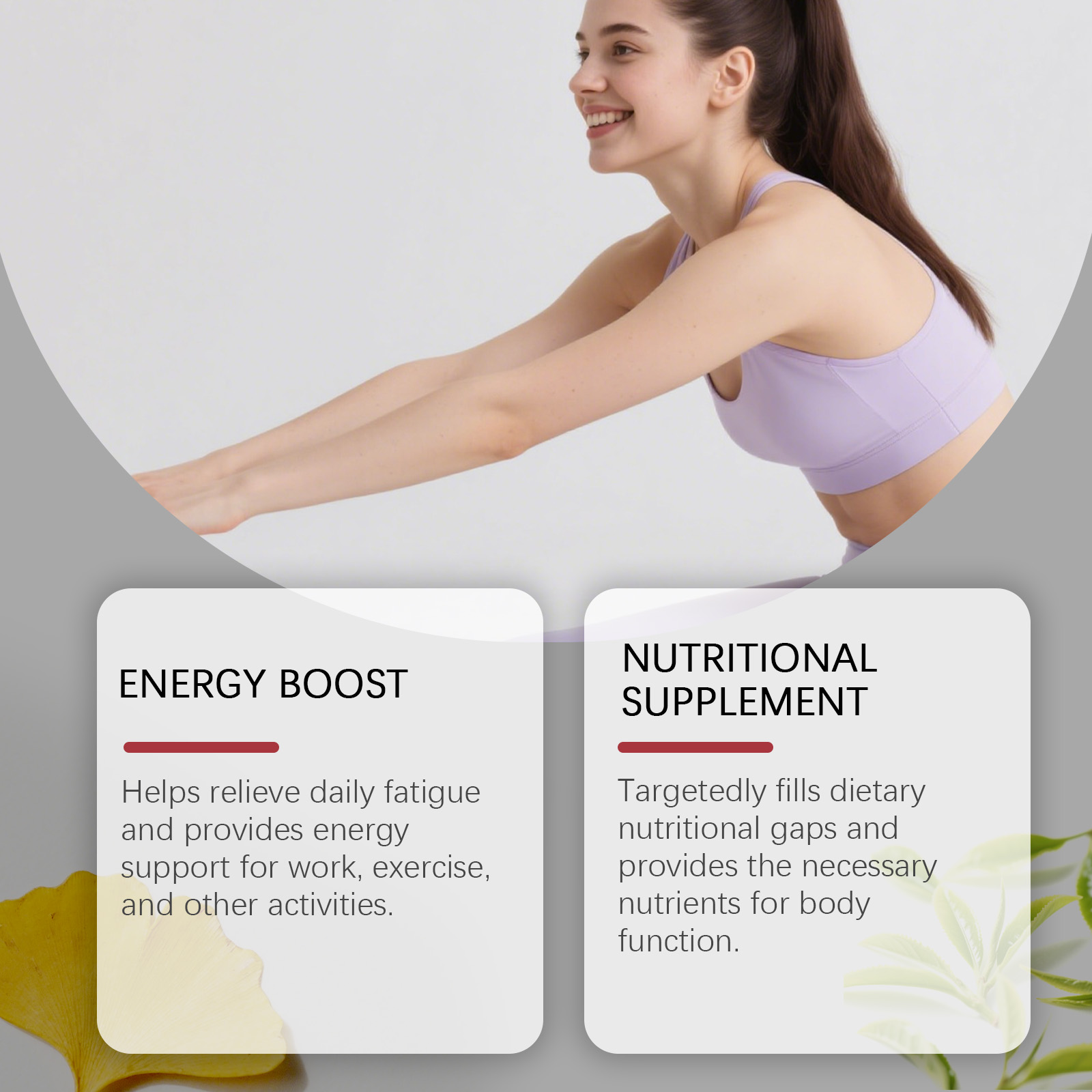 Energy Balance Care Tablets Nourish Body Balance Nutrients Mild Formula Boost Focus Mood Improve
