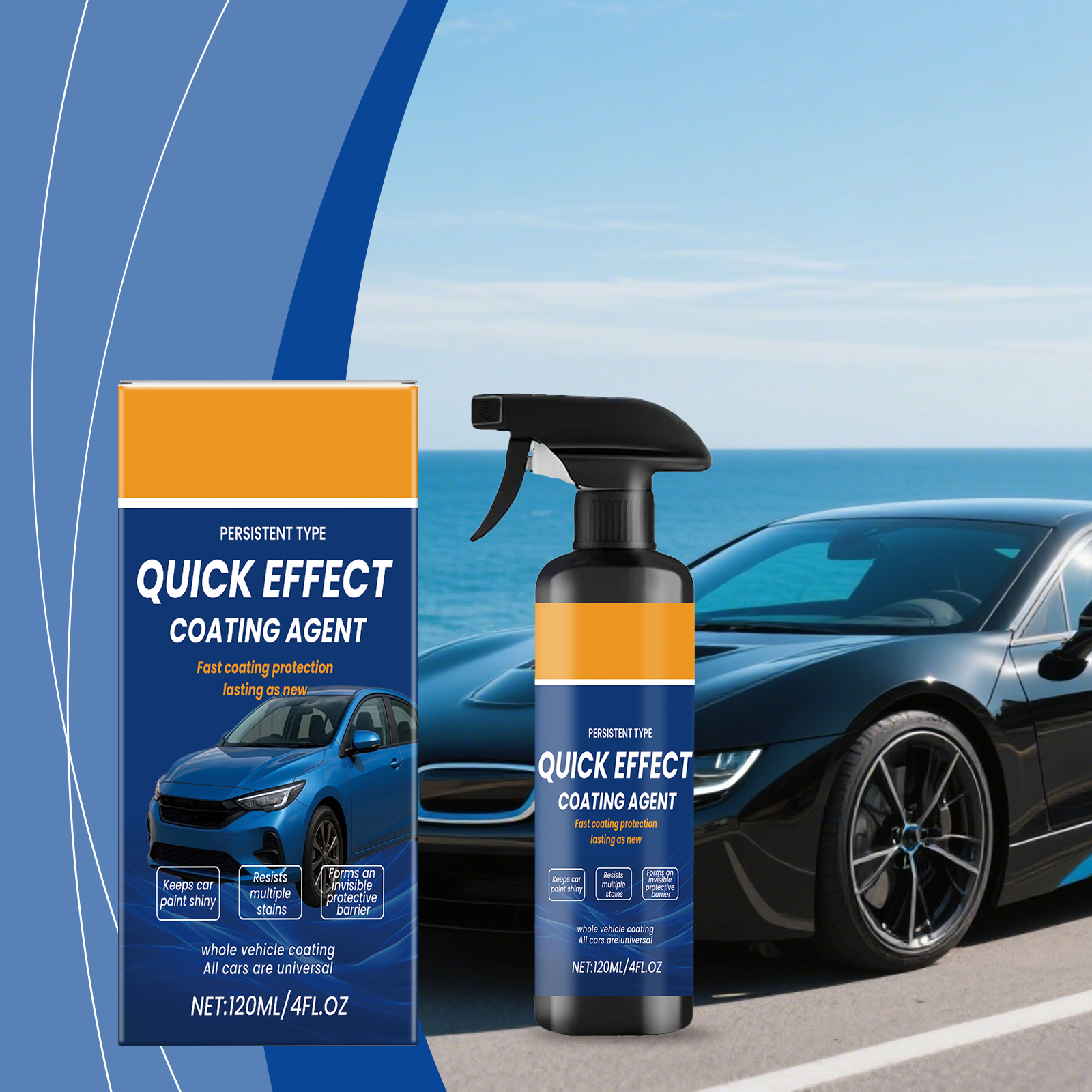 Car Coating Spray Ceramic Coating Mirror Clean Stain Remove Protect Material Maintain Gloss Level Auto Surface Care