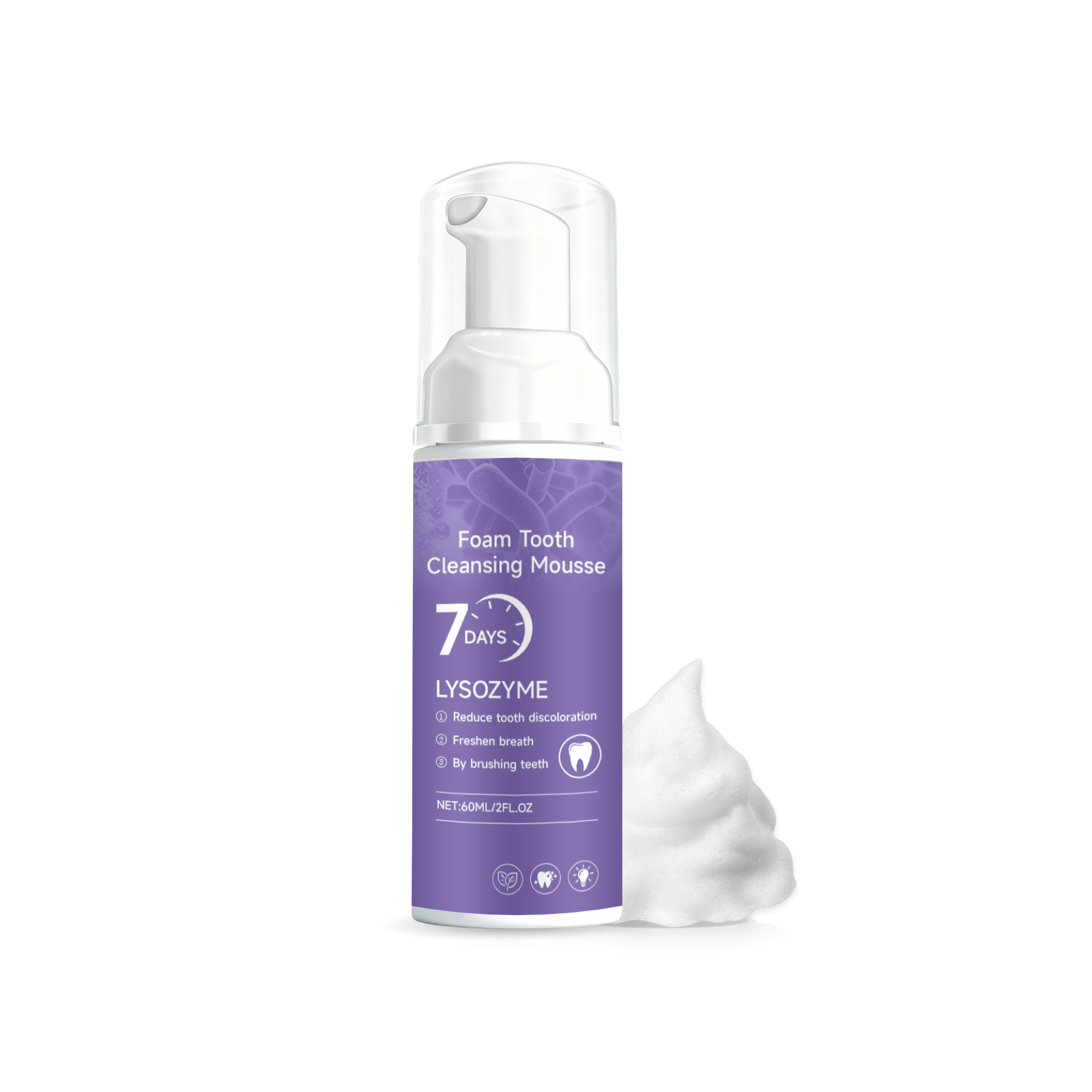 Foam Dental Cleansing Mousse Mild Formula Protect Teeth Freshen Breath Daily Convenient Oral Care