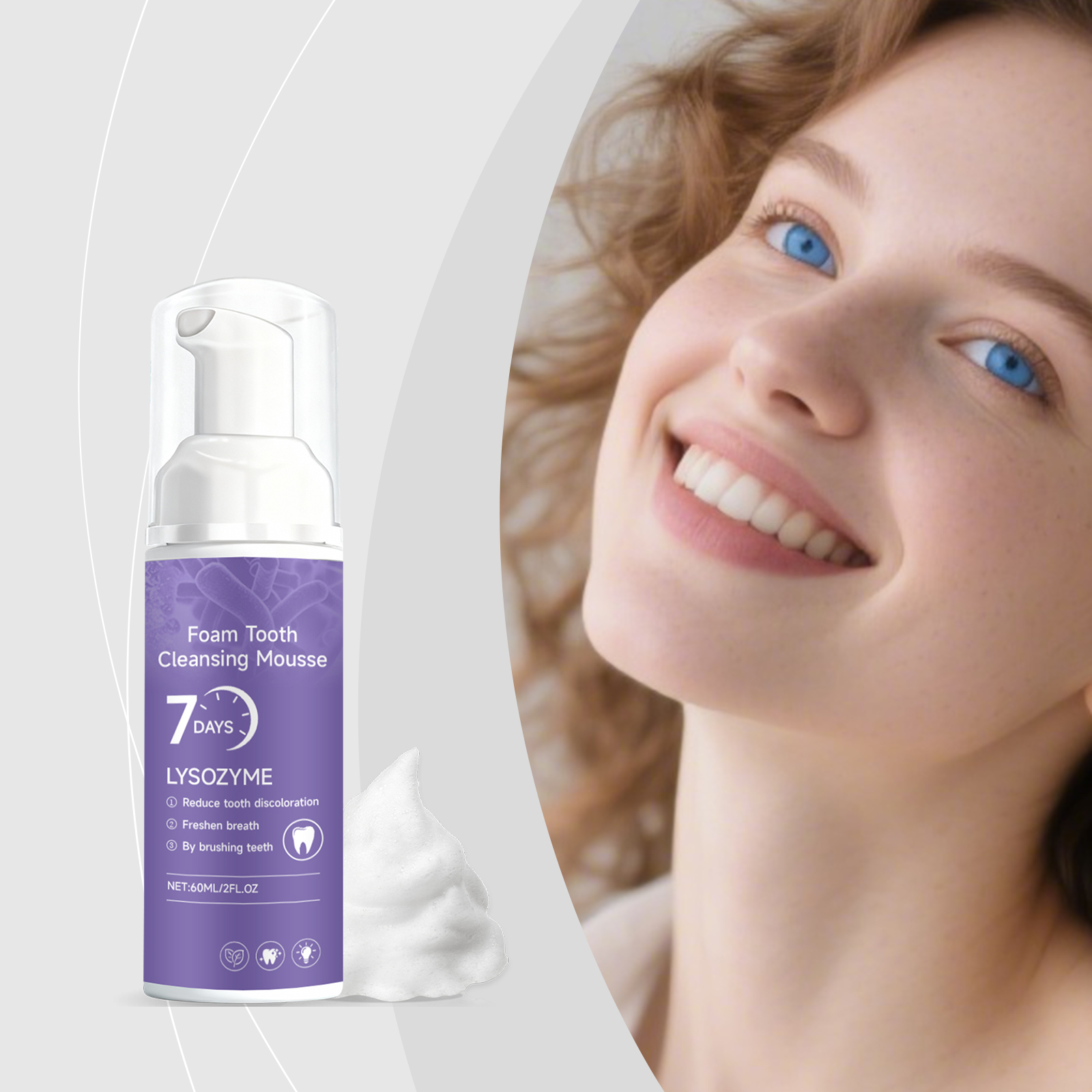 Foam Dental Cleansing Mousse Mild Formula Protect Teeth Freshen Breath Daily Convenient Oral Care