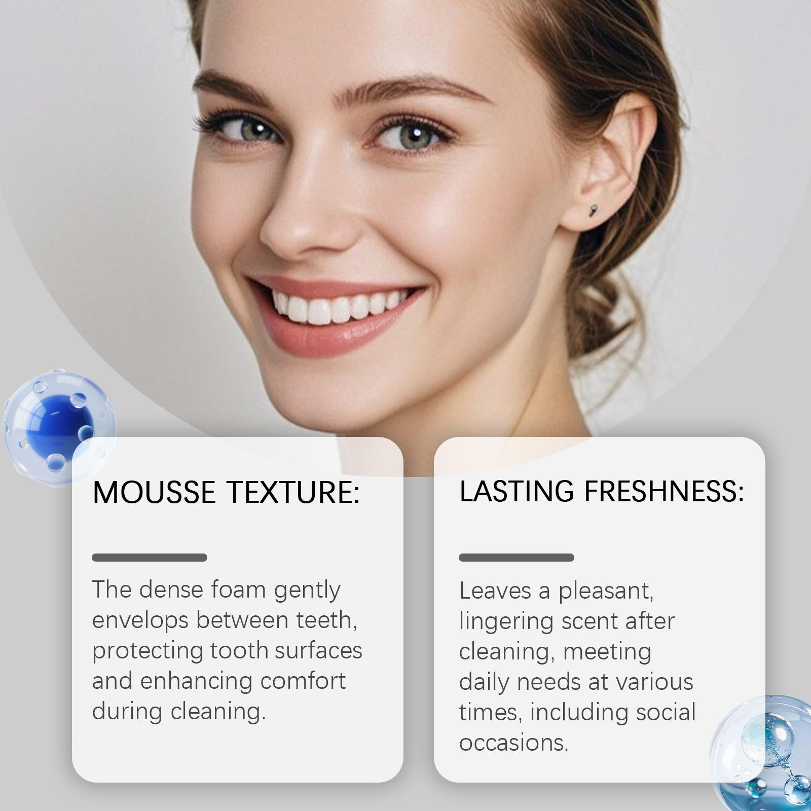 Foam Dental Cleansing Mousse Mild Formula Protect Teeth Freshen Breath Daily Convenient Oral Care