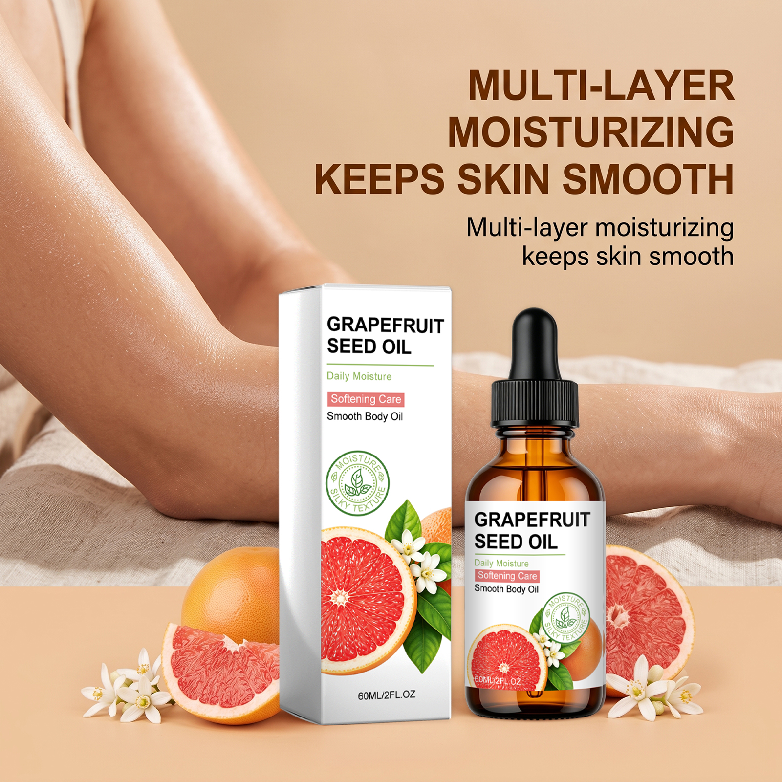 Smooth Body Oil Mild Ingredients Nourish Skin Moisturize Delicate Hydrate Refreshing Daily Care Oil