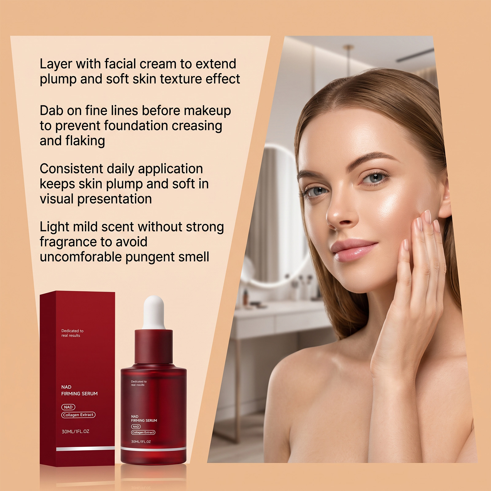 Moisturizing Essence Liquid Light Texture Hydrate Facial Skin Delicate Elastic Smooth Care Product