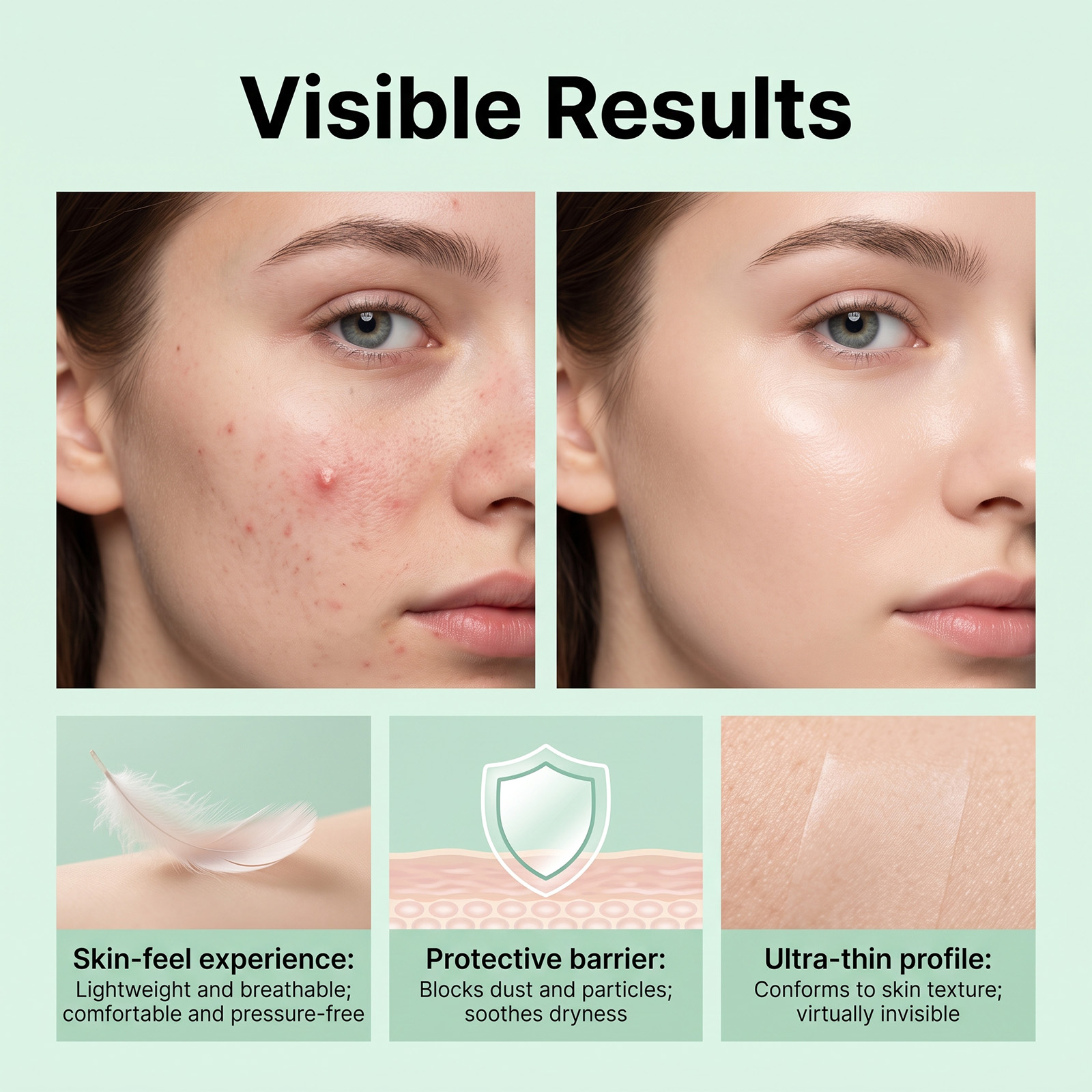 Skin Cleansing Patch Mild Formula Daily Facial Oil Cleaning Thin Breathable Moist Soft Non Sticky