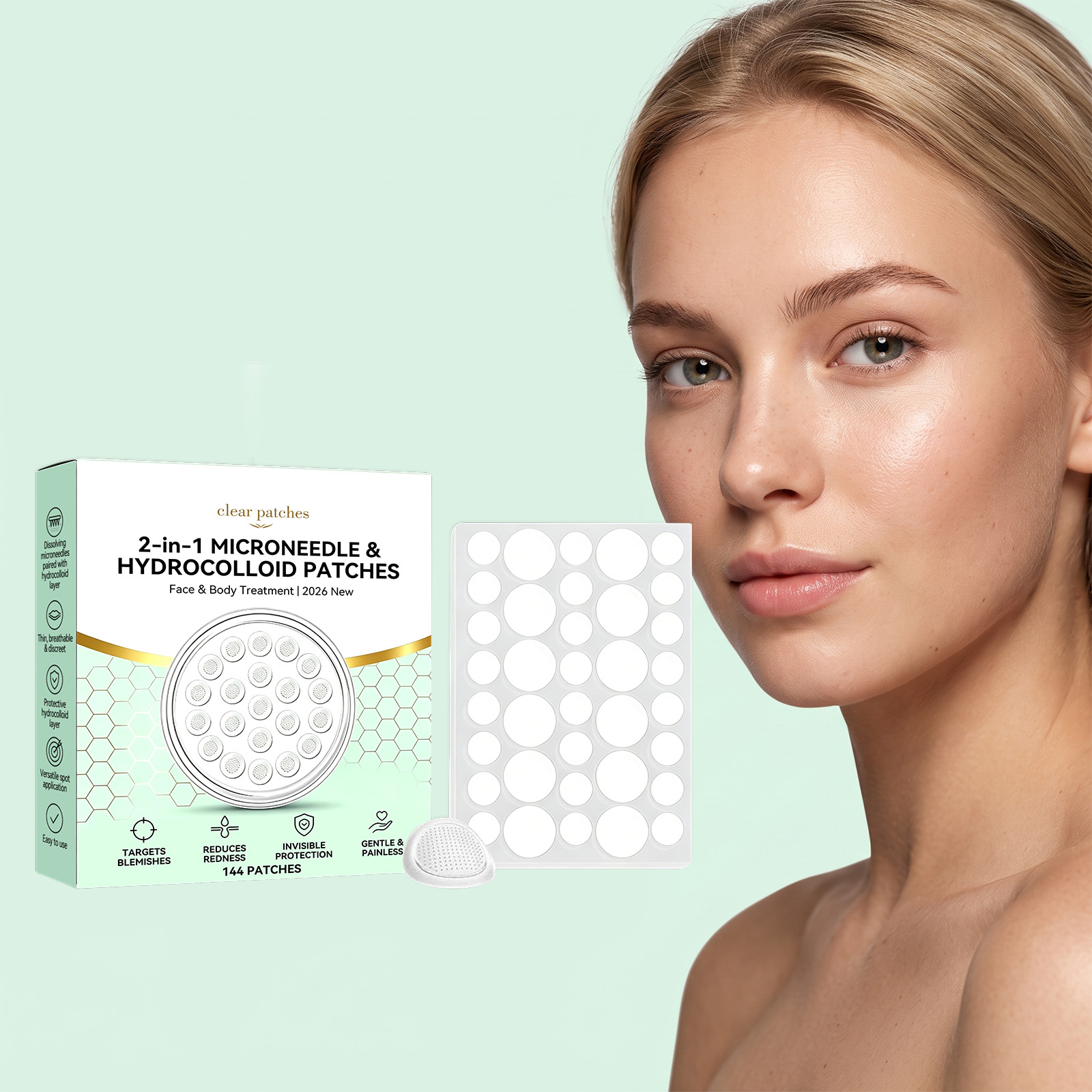 Skin Cleansing Patch Mild Formula Daily Facial Oil Cleaning Thin Breathable Moist Soft Non Sticky