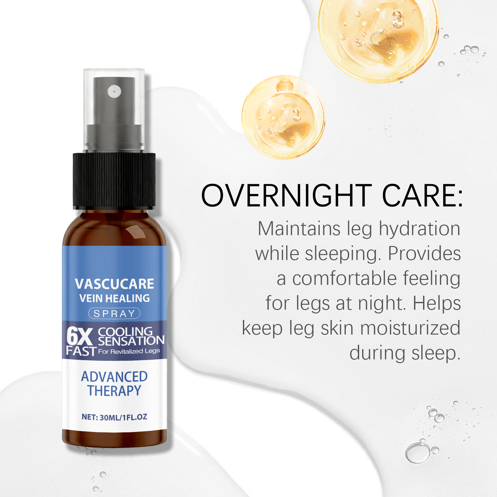 Leg Care Spray Mild Gentle Nourish Leg Skin Moist Comfort Hydrate Smooth Massage Care Spray