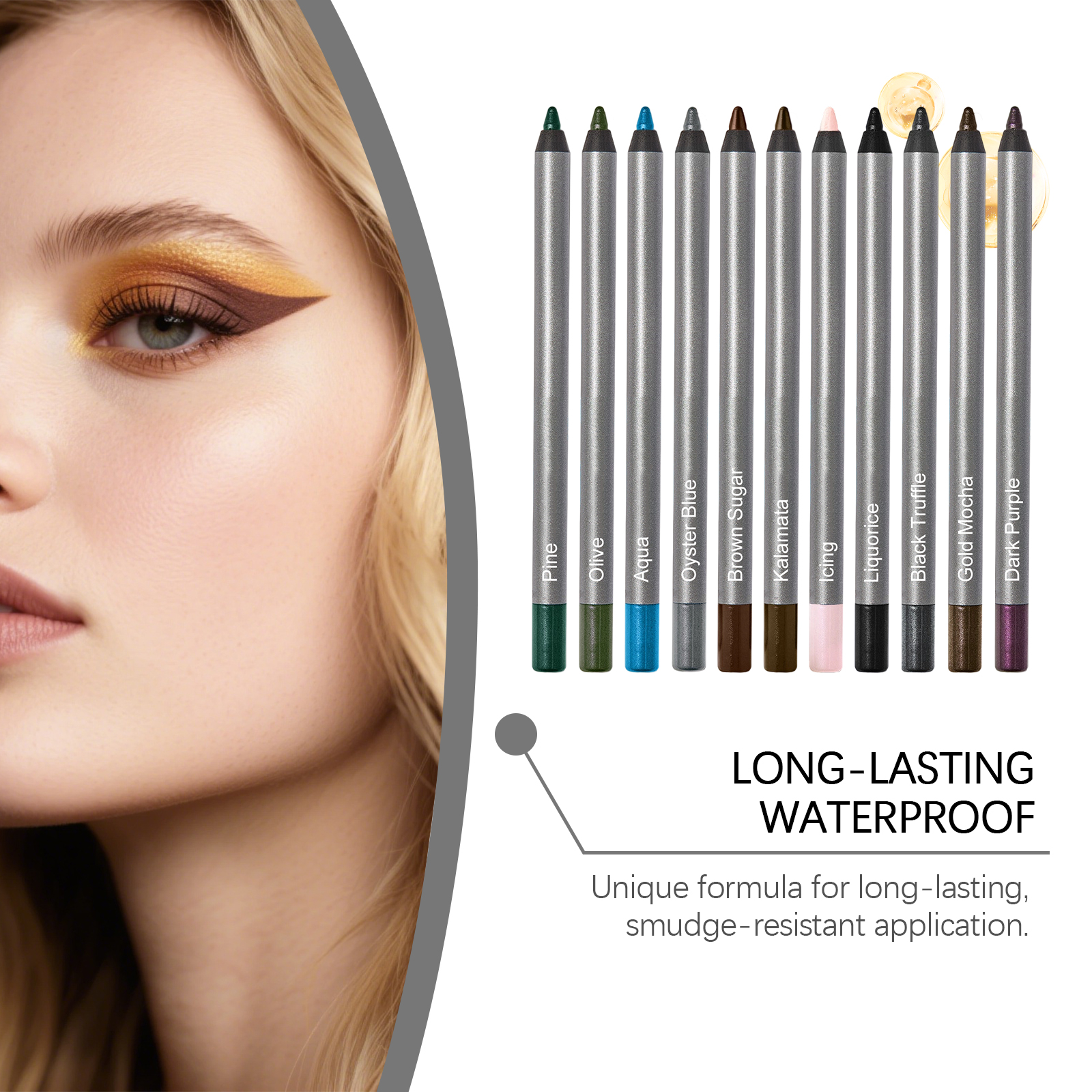 Licorice Shade Smooth Eyeliner Gel Pencil Natural Outline Drawing Silky Long Lasting Makeup Eye Liner Pen