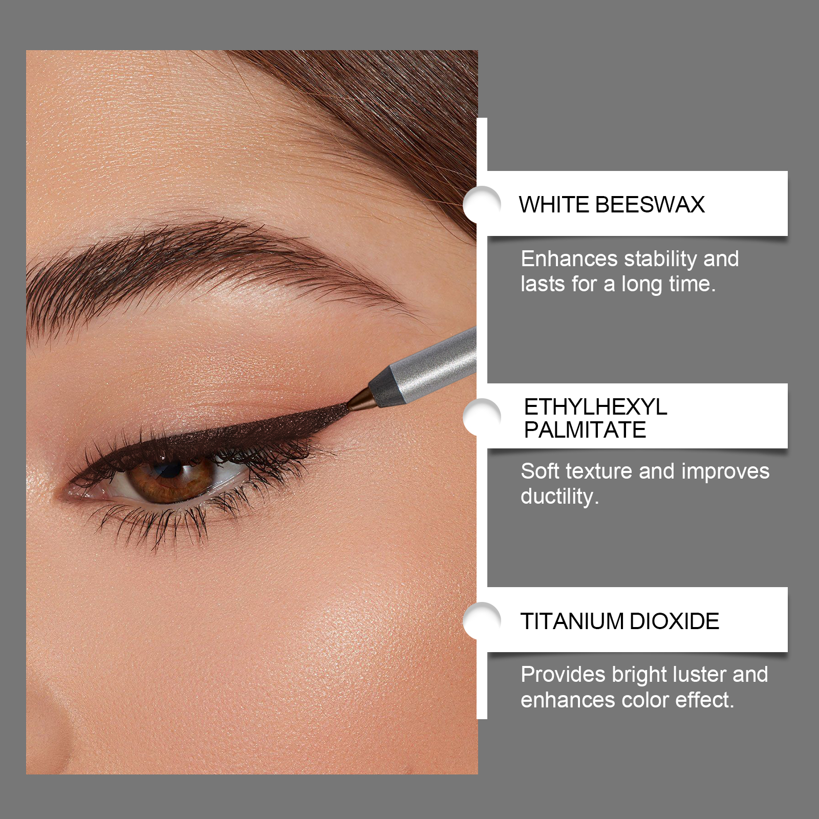 Licorice Shade Smooth Eyeliner Gel Pencil Natural Outline Drawing Silky Long Lasting Makeup Eye Liner Pen