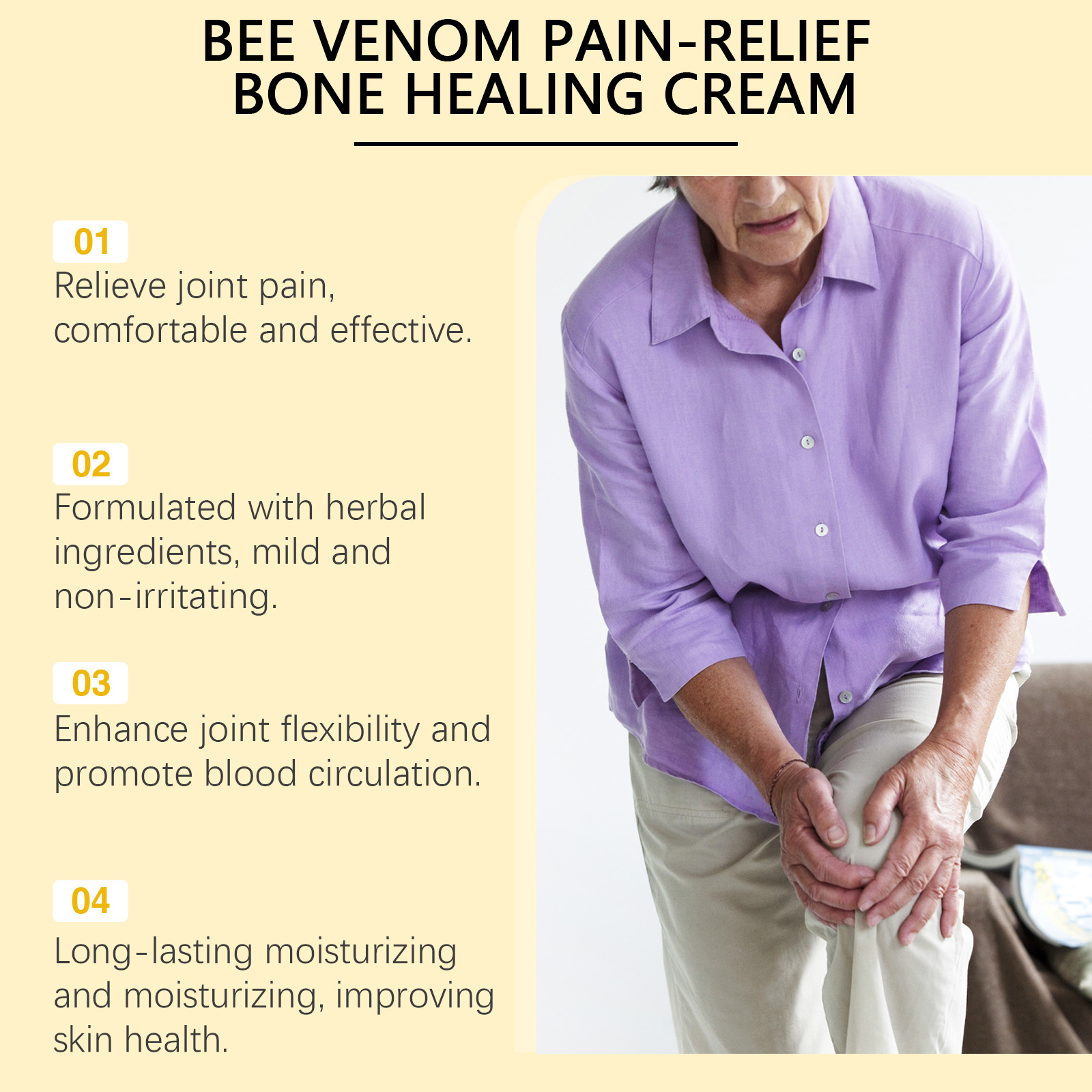 Bee Venom Joint Repair Cream Relieves Joint Discomfort Portable Massage External Apply Care Cream