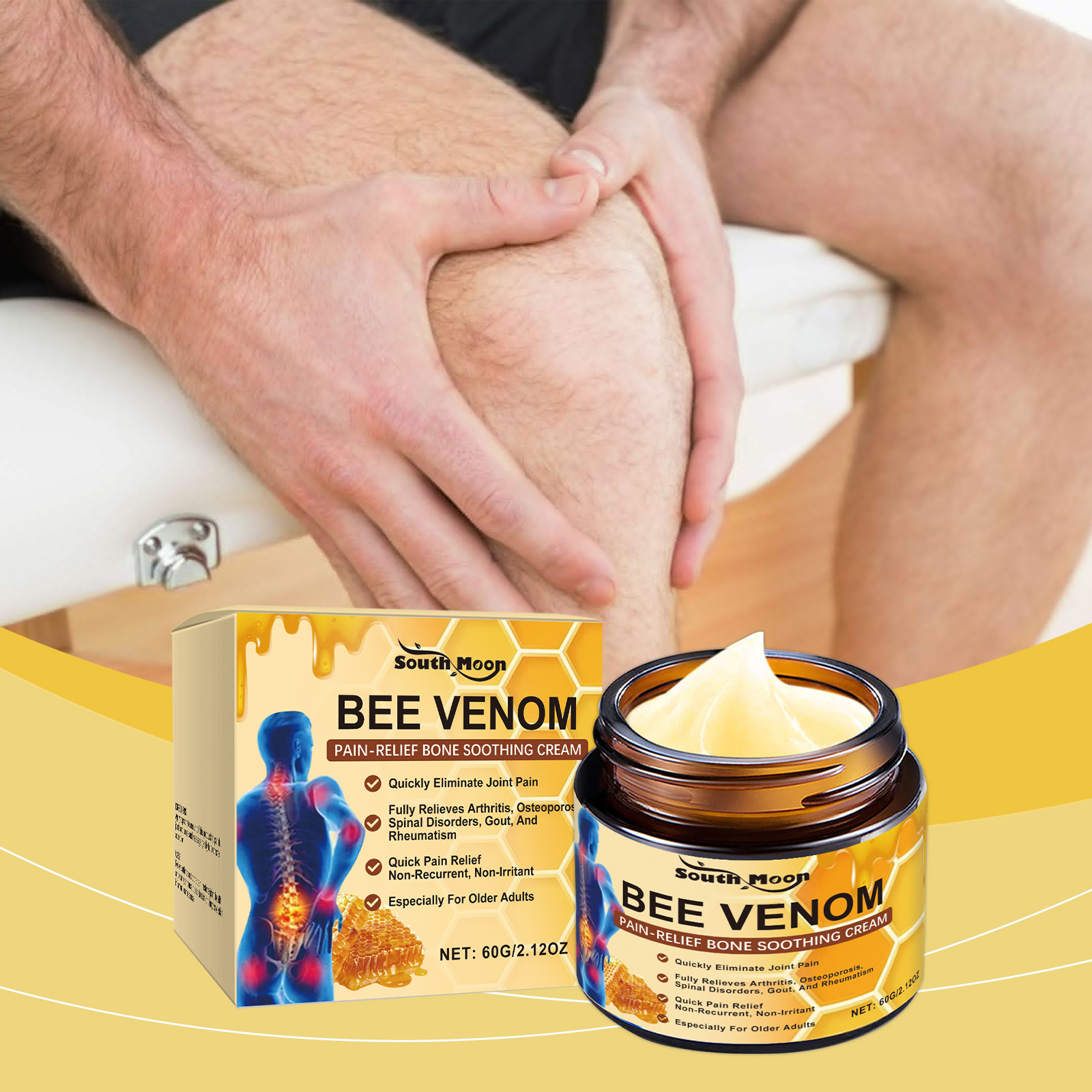 Bee Venom Joint Repair Cream Relieves Joint Discomfort Portable Massage External Apply Care Cream