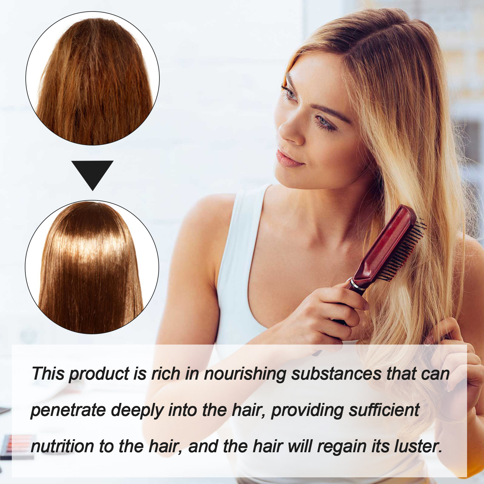 Protein Hair Straightening Cream Smoothing Frizzy Hair Repair