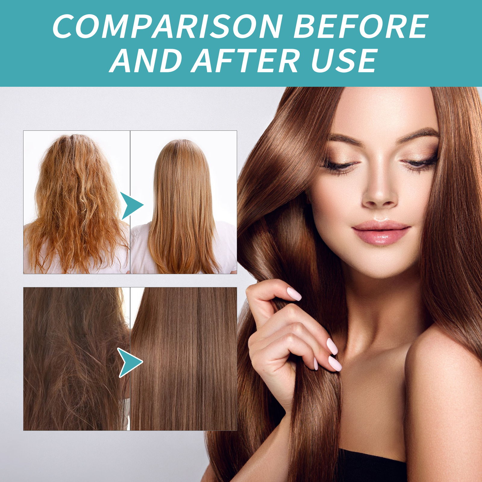 Protein Hair Straightening Cream Smoothing Frizzy Hair Repair