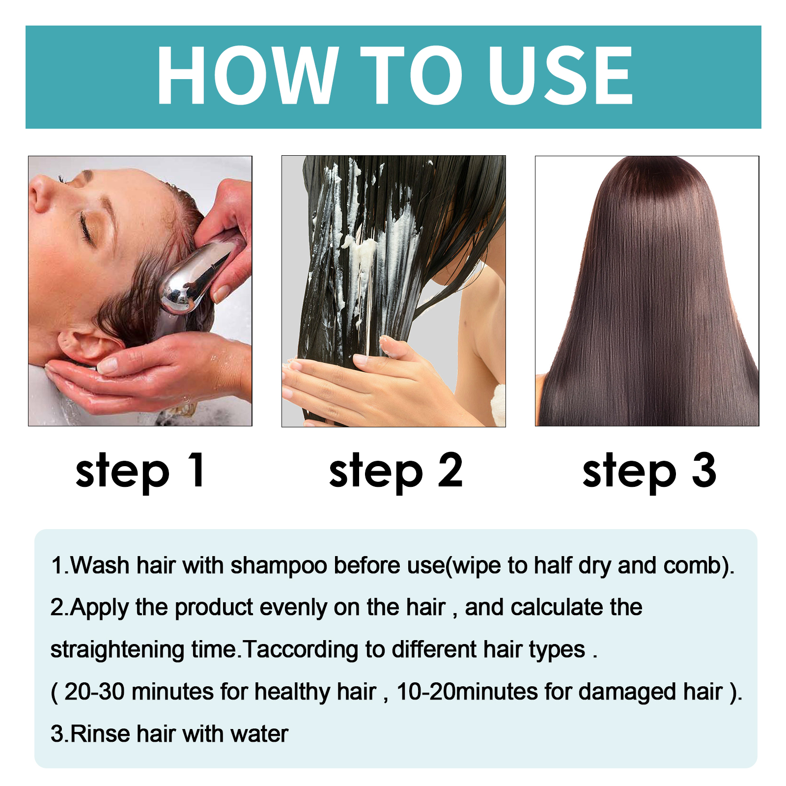 Protein Hair Straightening Cream Smoothing Frizzy Hair Repair