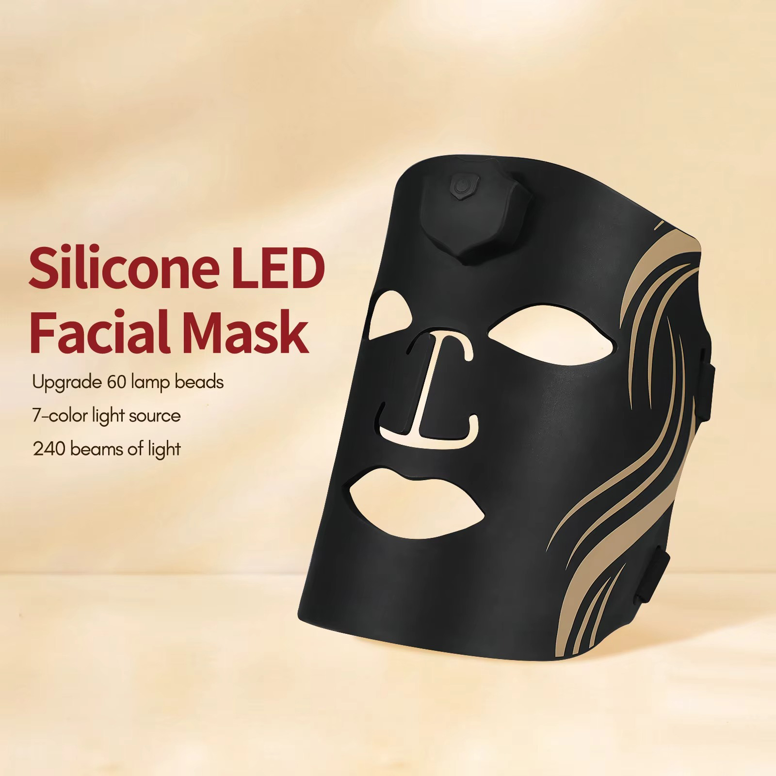 7 Colors Photon Silicone Face LED Mask 3D Facial Beauty Mask Red Light Therapy Face Mask Skin Care Repair Skin Brightening Wireless Use