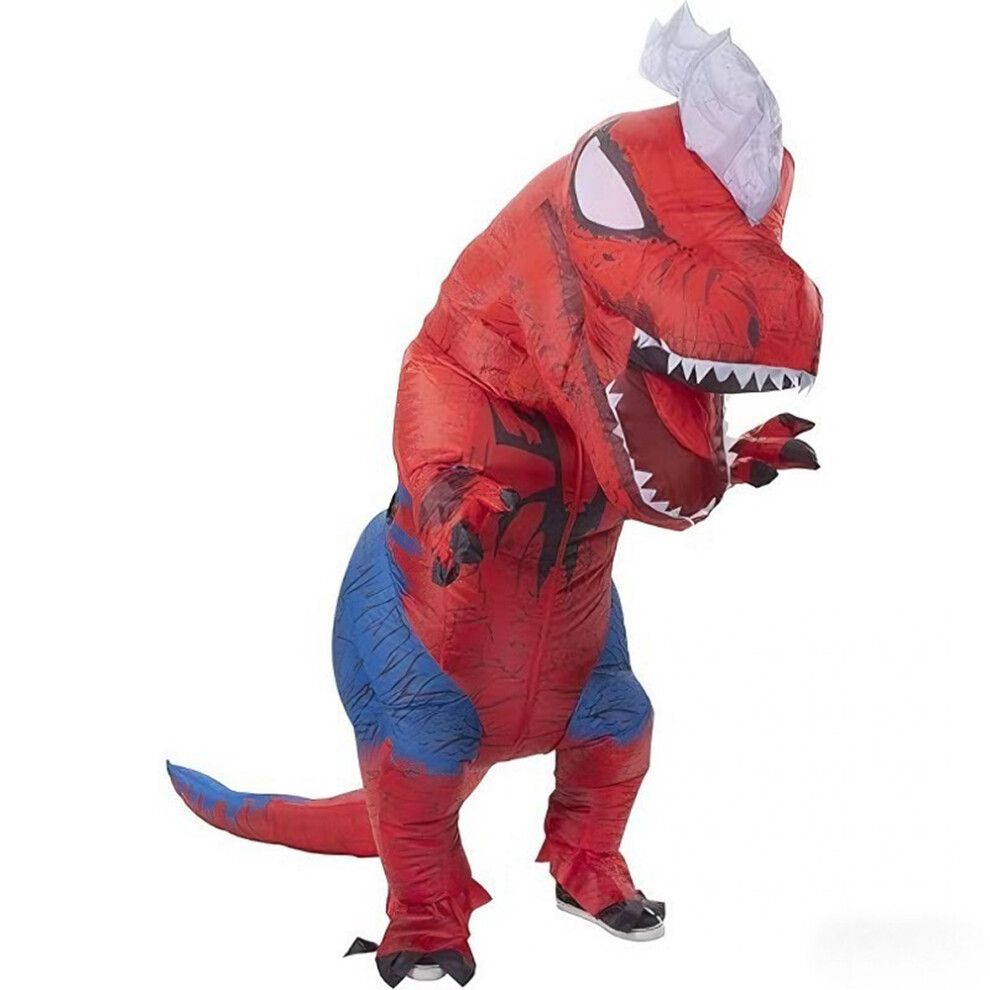 (Red) Spider Tyrannosaurus Rex Inflatable Fancy Dress Carnival Halloween Cosplay Costume Outfit for Adults Party Dress Up