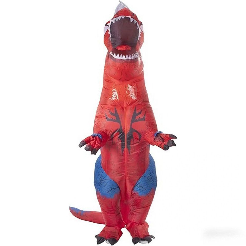 (Red) Spider Tyrannosaurus Rex Inflatable Fancy Dress Carnival Halloween Cosplay Costume Outfit for Adults Party Dress Up