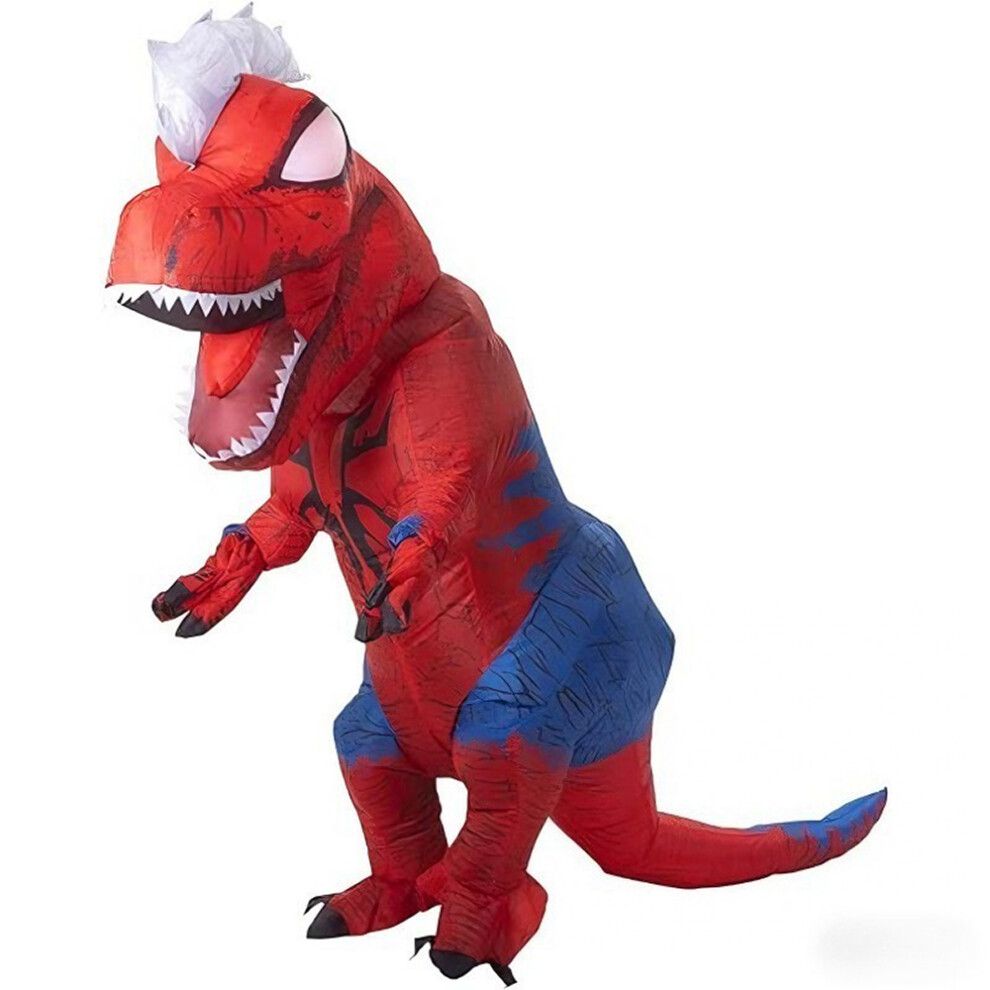 (Red) Spider Tyrannosaurus Rex Inflatable Fancy Dress Carnival Halloween Cosplay Costume Outfit for Adults Party Dress Up