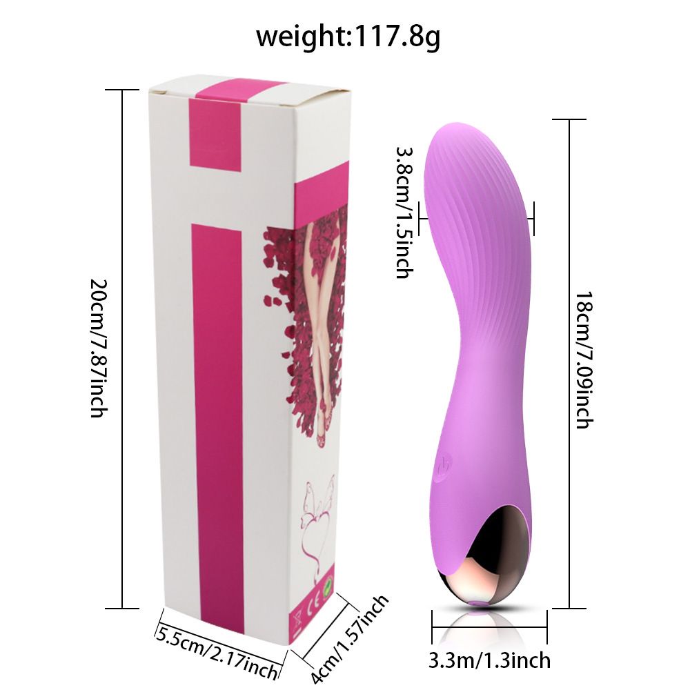 (Deep Purple) Sex Toy for Women Wand Vibrators Female Vibrating Wand 20 Frequency Rechargeable Fingerprint Vibrating Masturbator  