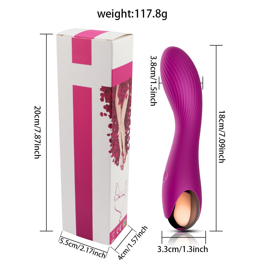 (Deep Purple) Sex Toy for Women Wand Vibrators Female Vibrating Wand 20 Frequency Rechargeable Fingerprint Vibrating Masturbator  