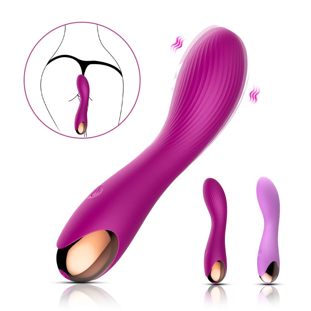 (Deep Purple) Sex Toy for Women Wand Vibrators Female Vibrating Wand 20 Frequency Rechargeable Fingerprint Vibrating Masturbator  