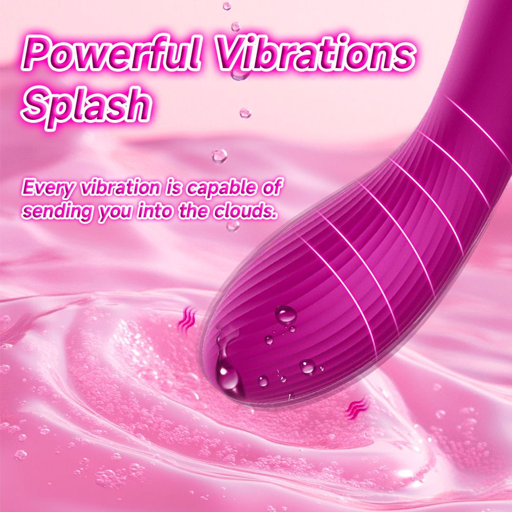 (Deep Purple) Sex Toy for Women Wand Vibrators Female Vibrating Wand 20 Frequency Rechargeable Fingerprint Vibrating Masturbator  