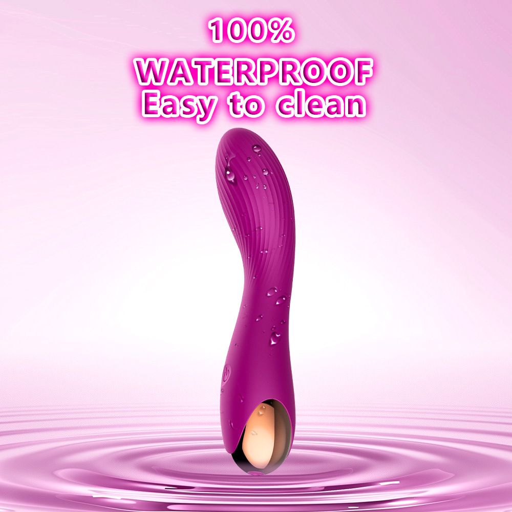 (Deep Purple) Sex Toy for Women Wand Vibrators Female Vibrating Wand 20 Frequency Rechargeable Fingerprint Vibrating Masturbator  