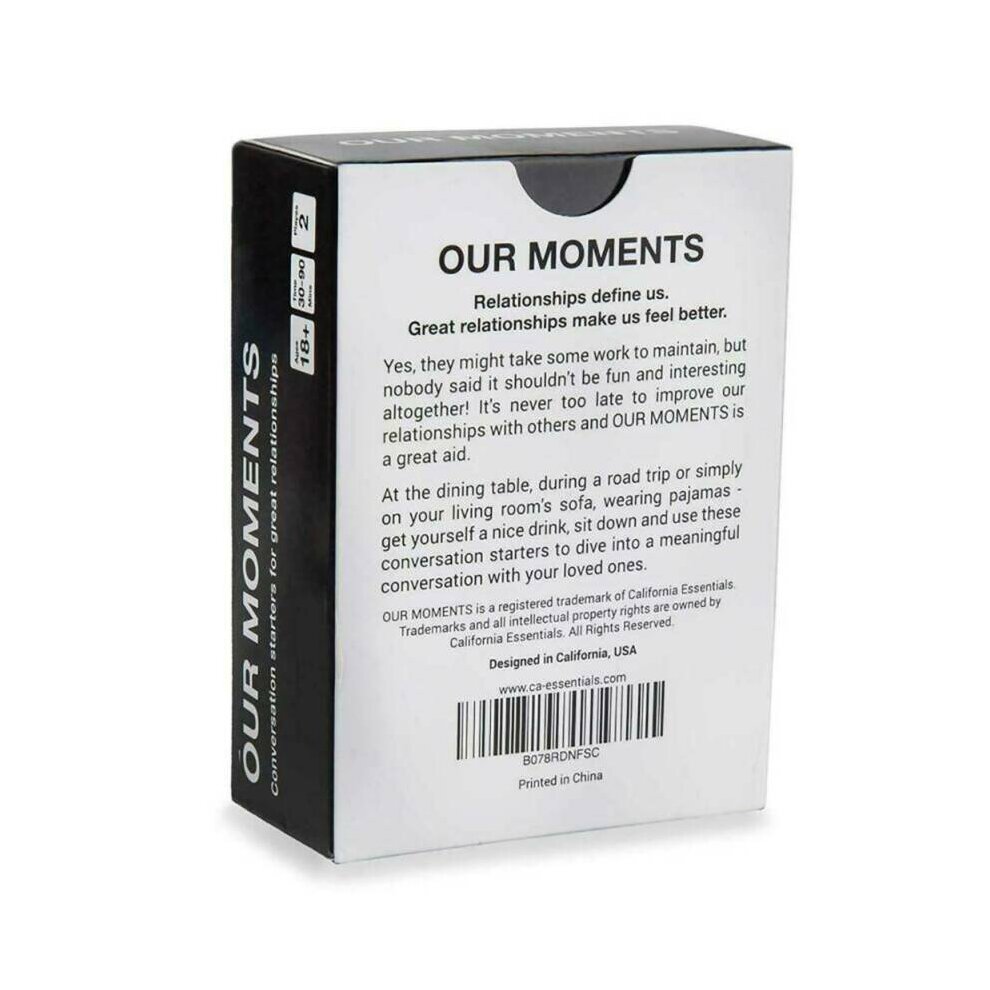Our Moments Card Couples Funny Game Conversation Starters for Great Relationship
