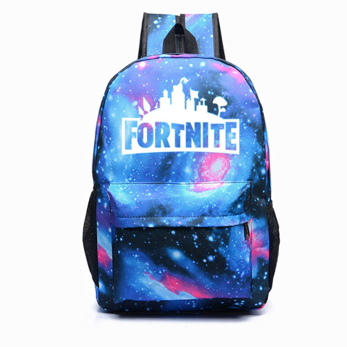 (Galaxy Blue) FORTNITE Backpack Versatile Shoulder Bag Luminous School Travel Outdoor Gi
