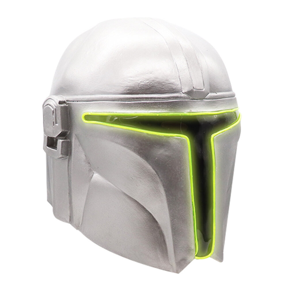 The Mandalorian Luminous Mask Helmet PVC Mask Halloween Cosplay Props
