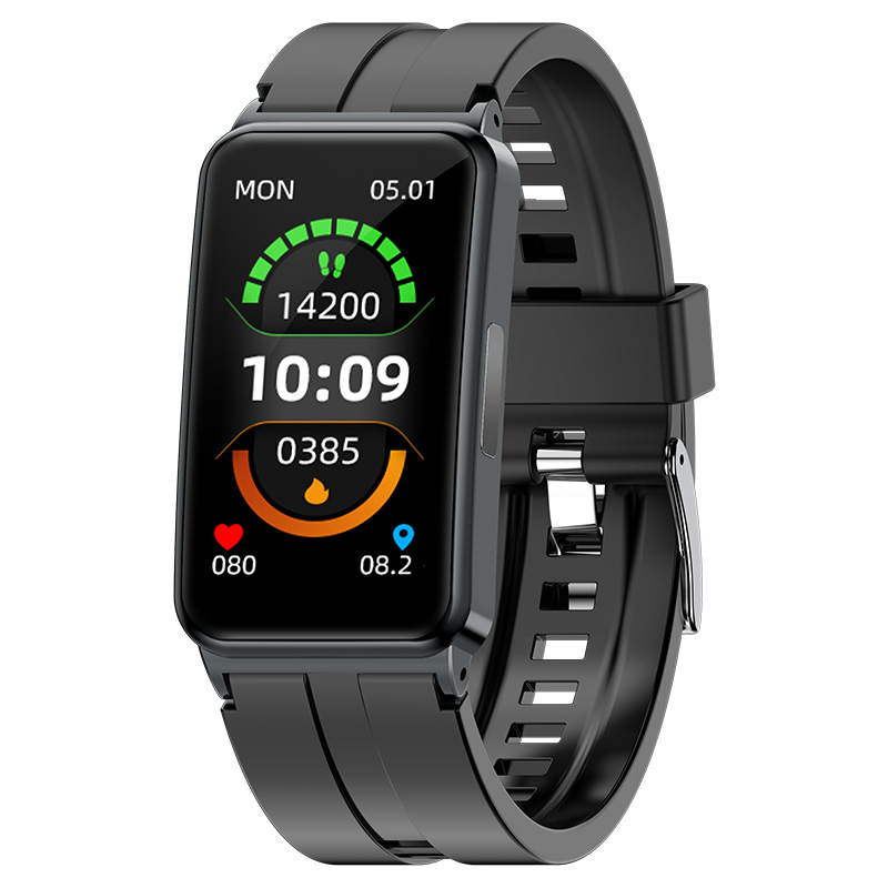 (Pink) Blood Glucose Sugar Smart Body Temperature ECG HRV Monitoring Fitness Smart Bracelet SpO2 Smartwatch