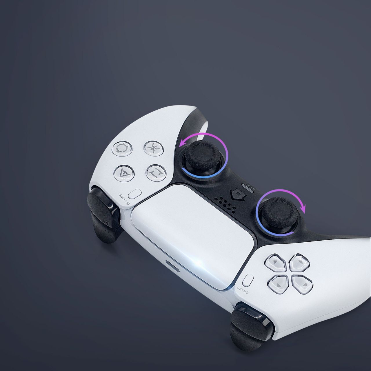 Bluetooth Game Controller Fit Ps5 Playstation 5 Wireless Game Console Handle Grips Gamepad with Turbo White