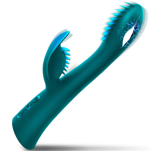 G Spot Vibrator Dildo Clitoral Stimulator Rabbit Vibrator Adult Sex Toys AV Wand with 7 Vibration and 7 Electric Shock Modes for Women Nipple Anal Stimulation Pleasure