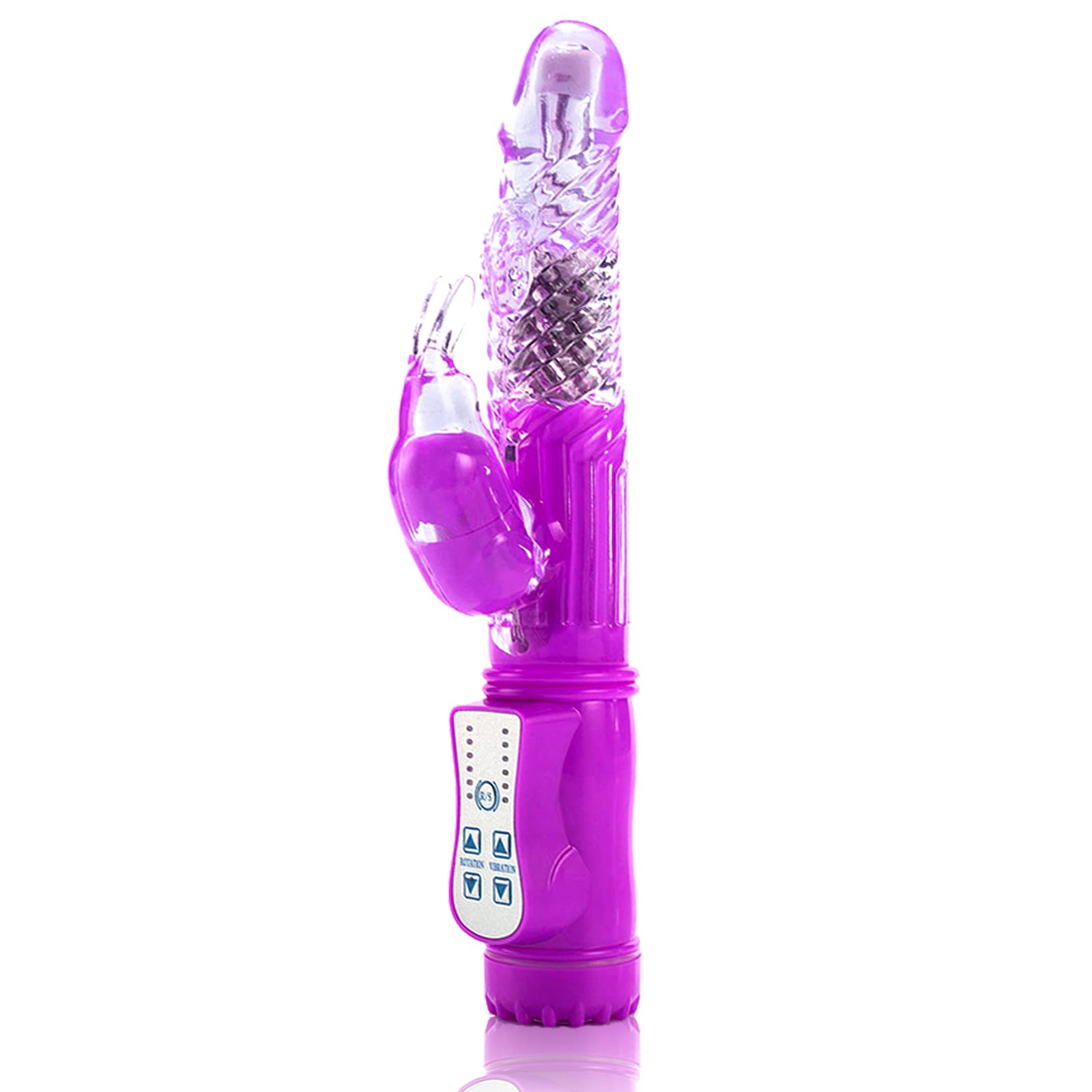 Rabbit Vibrator Electric Massage Realistic Dildo Rotation Dual Motor Vibrating Sex Toys for Clitoris G-spot Stimulation