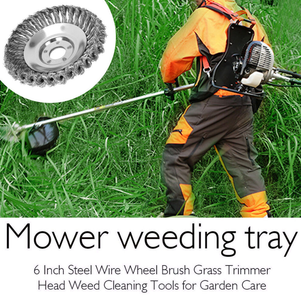 Steel Wire Wheel Trimmer Head Garden Weed Cutter Brush Lawn Mower Head