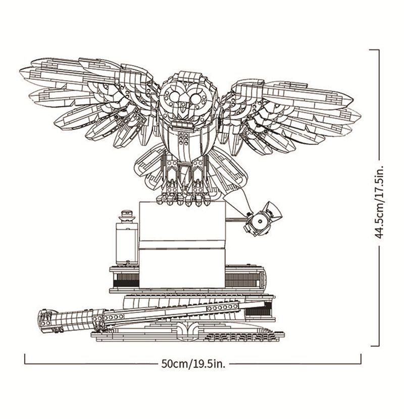 Harry Potter Hedwig The Owl Figure With Letter Collectible Toy Building Blocks Wizarding World Gift