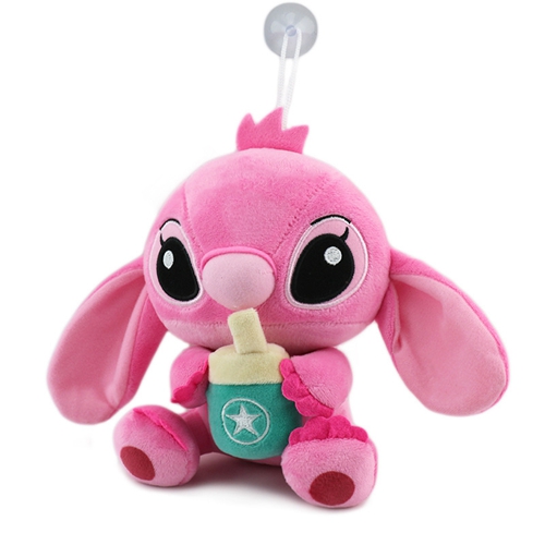 Milk Tea Stitch Pink Plush Toys Stuffed Dolls Anime Kids Toy Gift 20cm