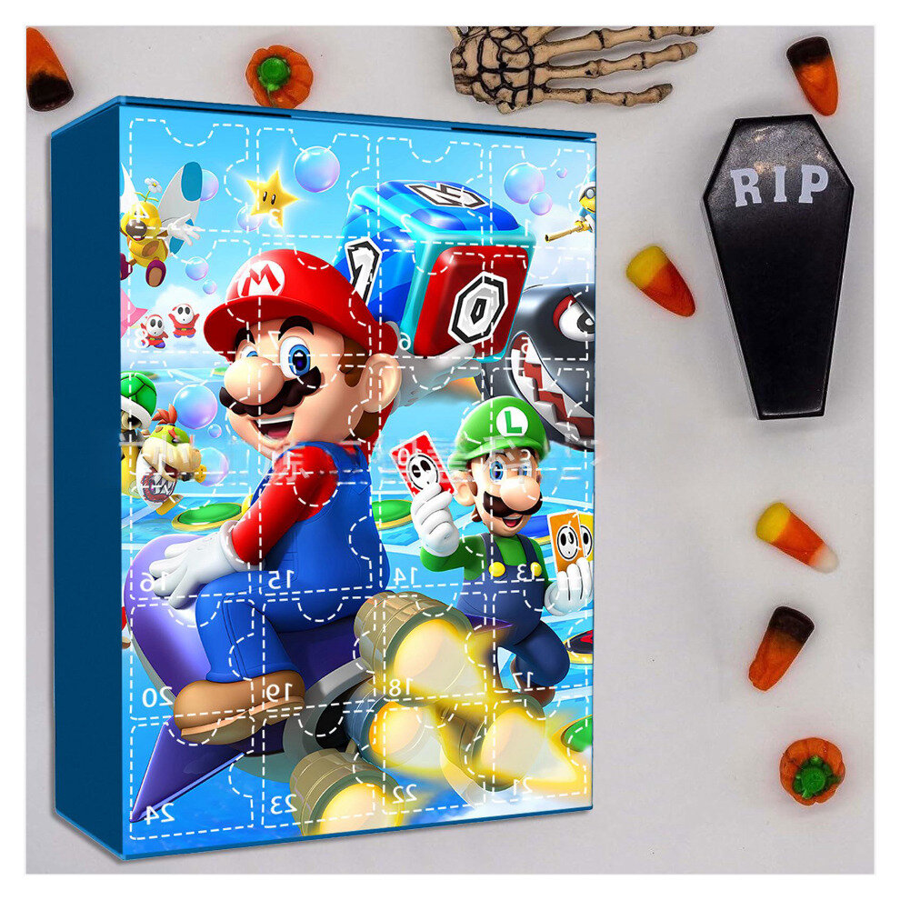 Christmas Advent Calendar 24 Days Christmas Countdown 24pcs Mario Toys Adorable Decorative Toys Xmas Countdown Gifts for Kids and Adults